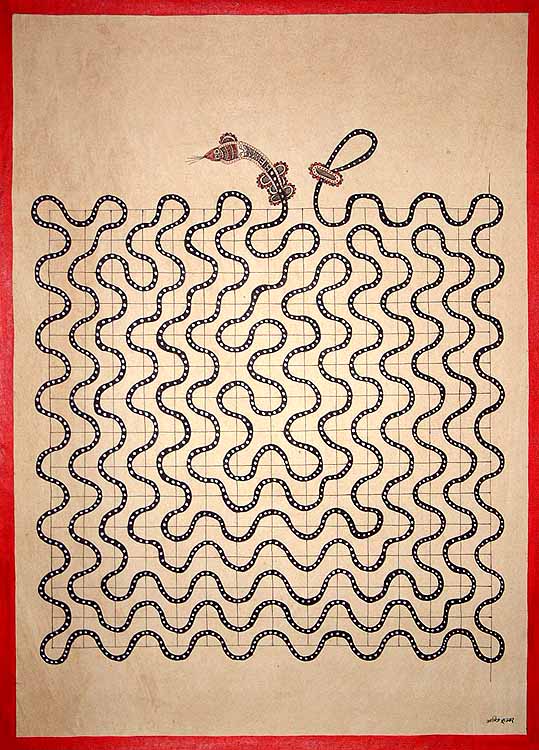 Snake Diagram for Worship on Nagapanchami Festival