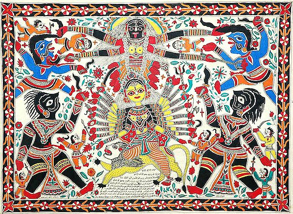 Devi Creates Goddess Kali out of Her Own Being
