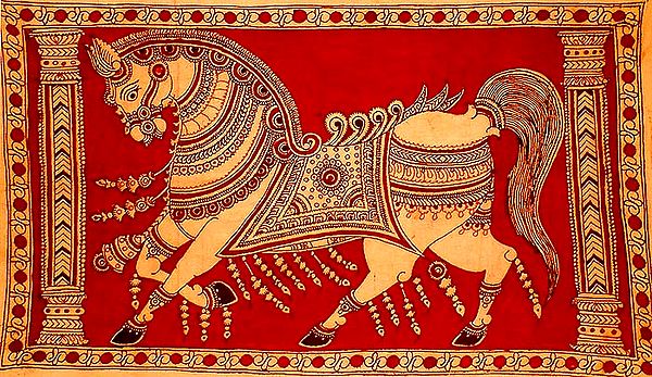 The Horse Uchchaihs Rava - Obtained from the Churning of the Ocean