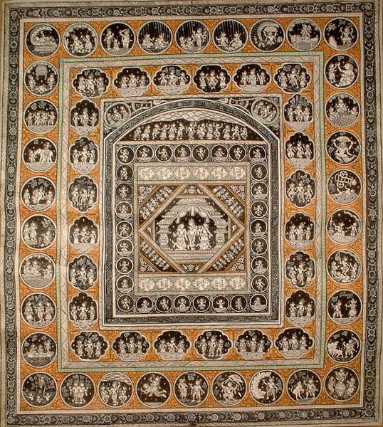 Pata-chitra Temple with Krishna-Lila Episodes
