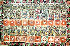 The Ten Mahavidyas and the Ten Incarnations of Vishnu, with their associated Yantras