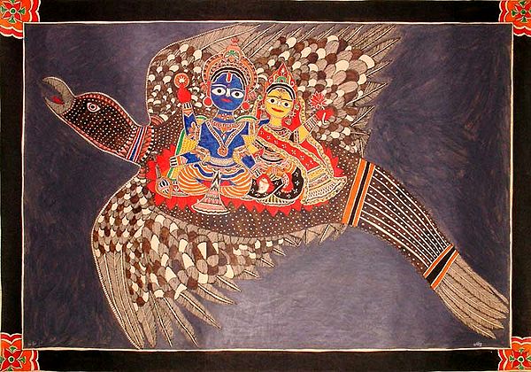 Vishnu and Lakshmi on Garuda