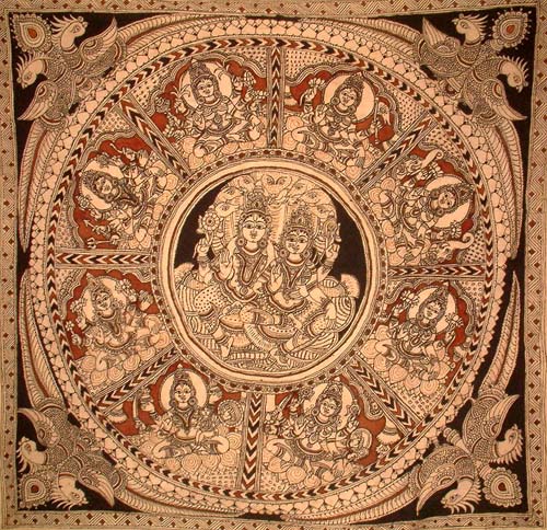 Vishnu and Lakshmi with Ashtalakshmi