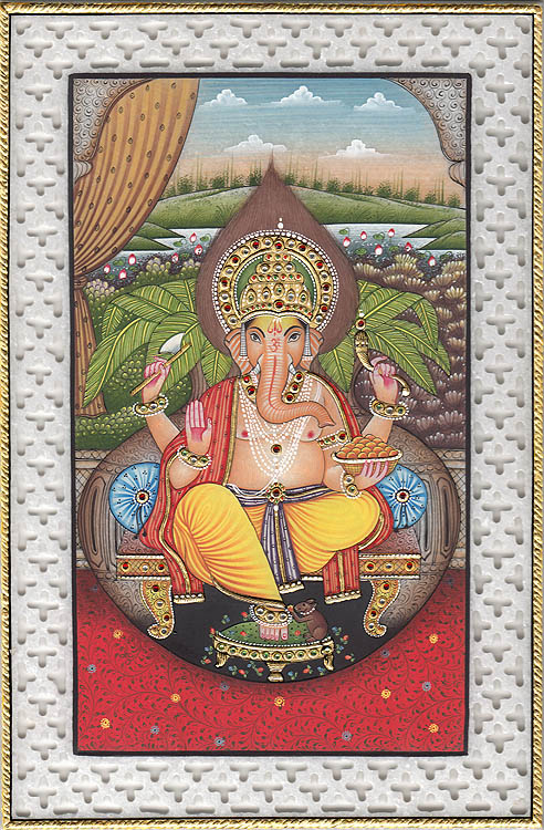 Lord Ganesha with Lattice