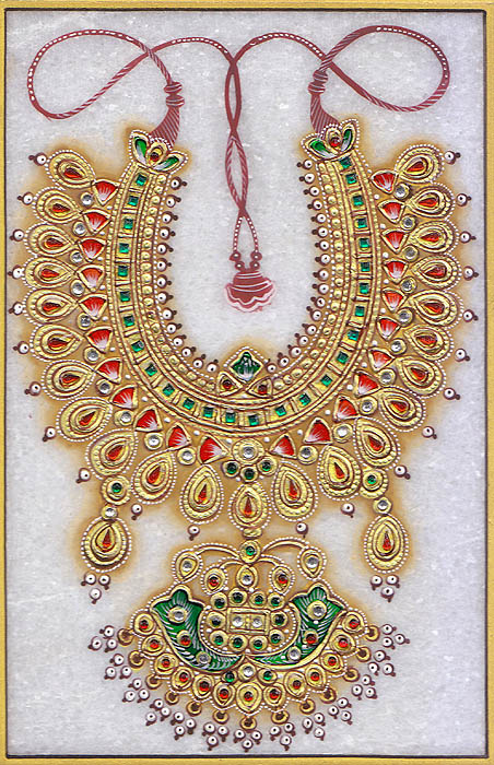 Traditional Indian Necklace (Embossed Painting)
