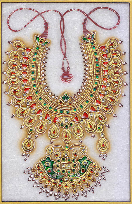 Traditional Indian Necklace (Embossed Painting)