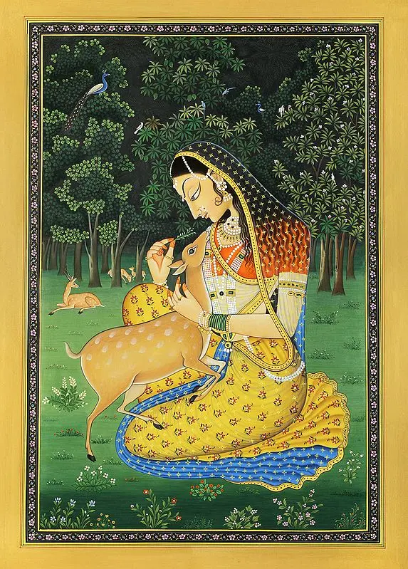 Lady with Deer