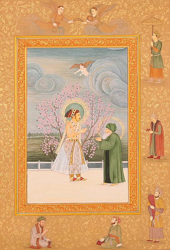 Prince Shahjahan Accepts a Wreath of Jewels from a Sufi
