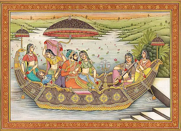 Love on a Harp Shaped Boat