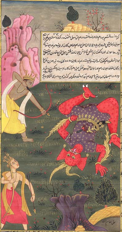 Rama and Lakshman Battle the Demon Rakshas