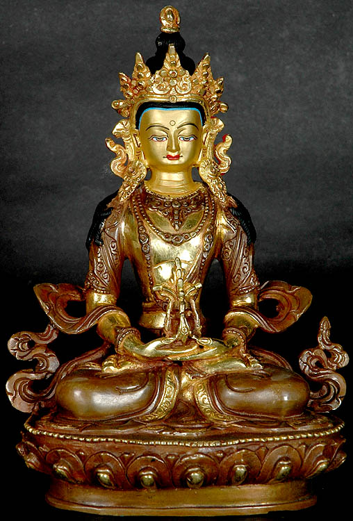 Tibetan Buddhist Deity Amitayus Buddha Who Bestows Long Life