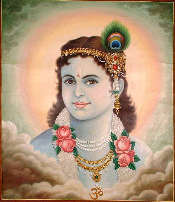 Sri Krishna Oil Painting on Canvas