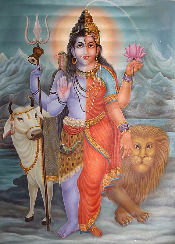 Ardhanarishvara At The Himalayas