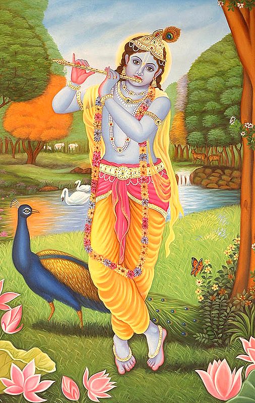 Fluting Krishna