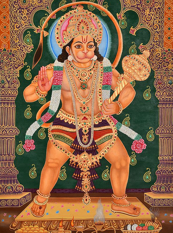 A Fine Painting of Veer Hanuman