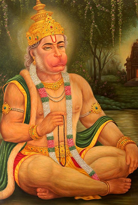 Shri Hanuman Commemorating Rama’s Name