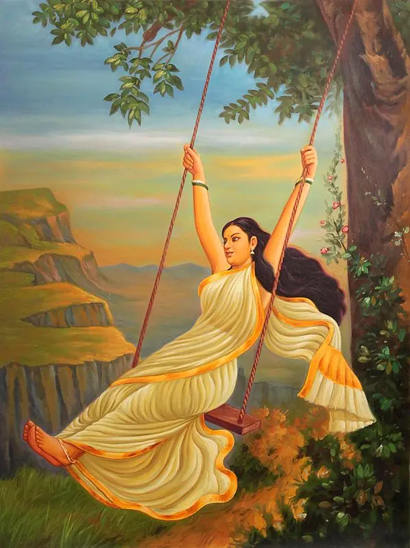 The Lady Enjoying Swing