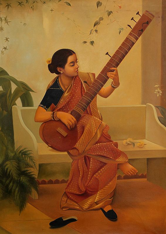 "Kadambari" (A Reproduction of Work by Raja Ravi Varma)