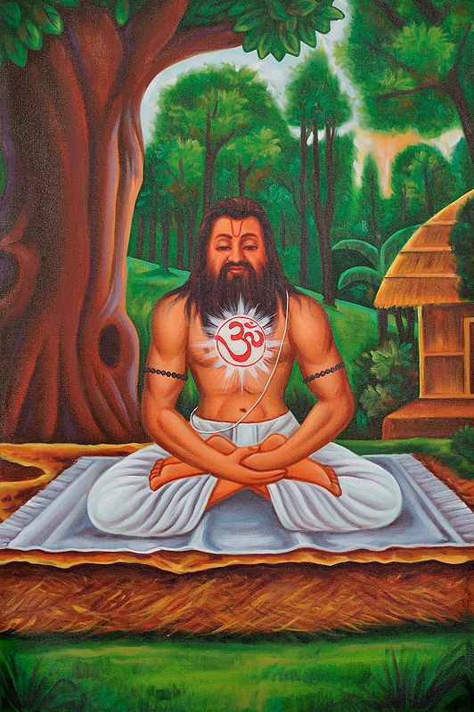 Yogi Meditating on OM