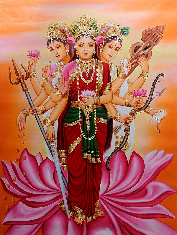 The Goddesses - Lakshmi, Saraswati, and Durga