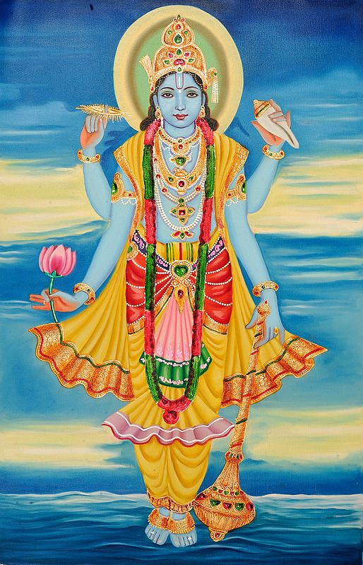 The Blue-Hued Beautiful Lord Vishnu