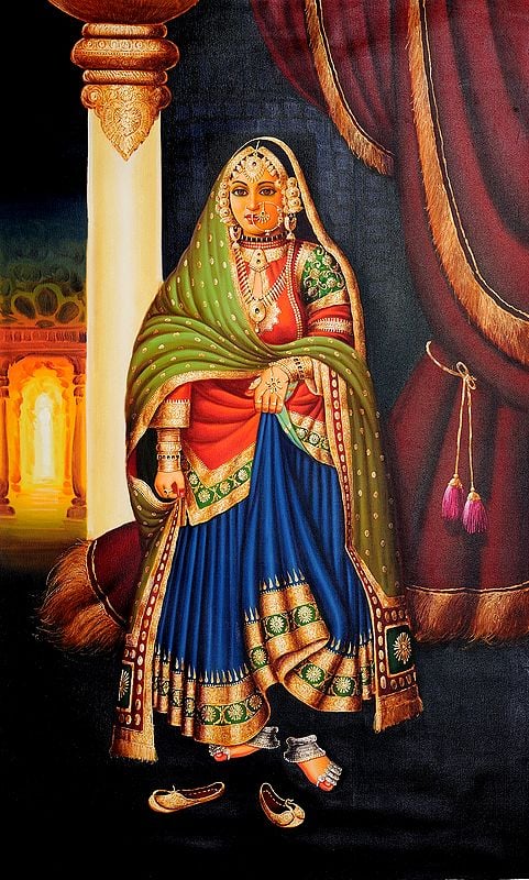 A Royal Lady Oil Painting on Canvas