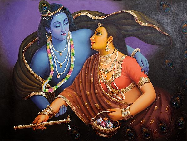 Devotee and Krishna