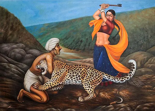 Fear and Fight (Framed Painting)