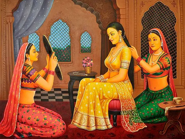 Shringar of The Lady | Oil Painting on Canvas