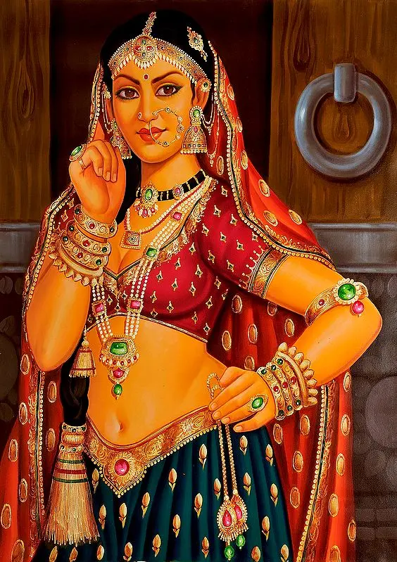 The Regal Courtesan Oil Painting on Canvas