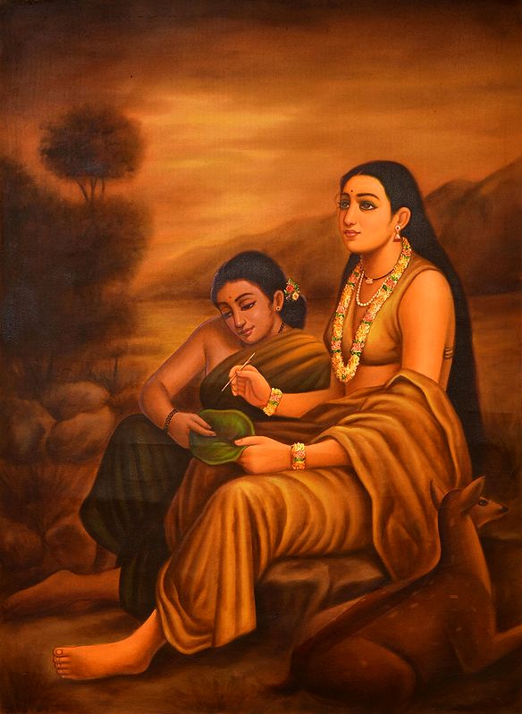 "Shakuntala Patralekhanam" Besotted Shakuntala Writes a Letter At The Riverbank