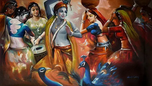 Krishna's Vigorous  Dance with Gopis