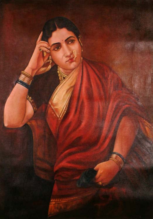 "Expectation" (A Reproduction of Work by Raja Ravi Varma)