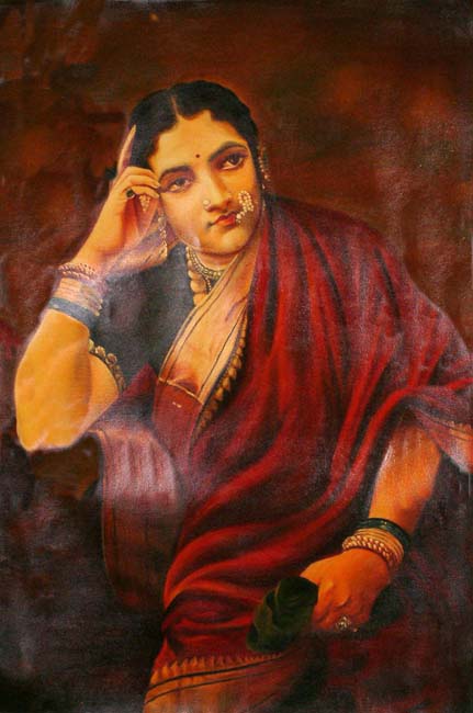 "Expectation" (A Reproduction of Work by Raja Ravi Varma)