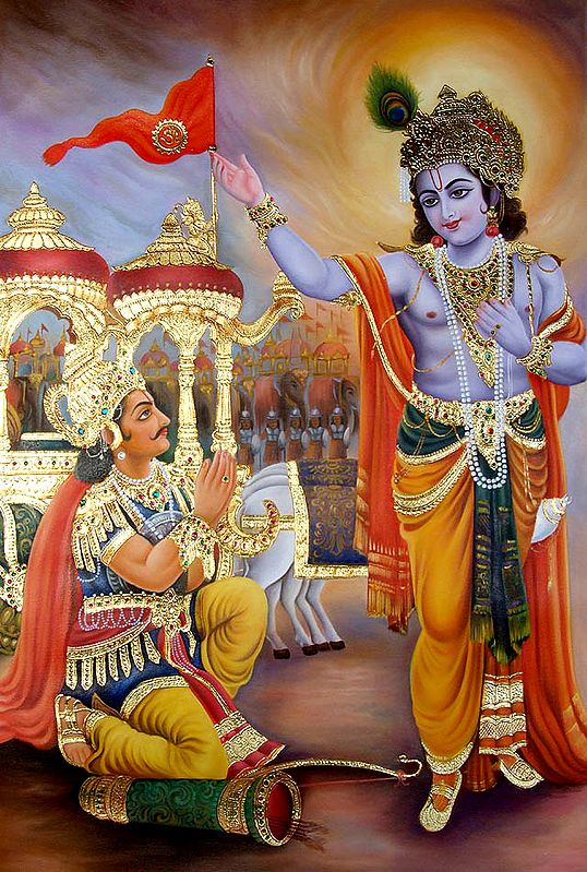 Shri Krishna's Gita Updesha to Arjuna on the Battle Field of Kurushetra
