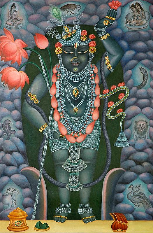 Painting of Shrinathji | Oil on Canvas