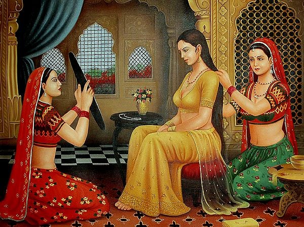 Shringara of Lady | Oil on Canvas