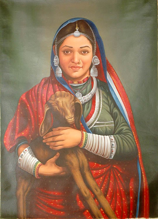 Painting of Tribal Beauty | Oil on Canvas