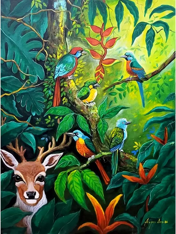 Beauty of Wildlife Nature  | Acrylic on Canvas | by Arjun Das