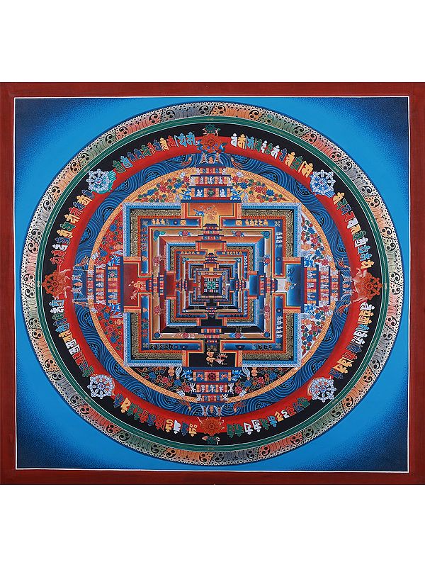 Kalachakra Mandala Hand-Painted | Brocadeless Thangka Painting