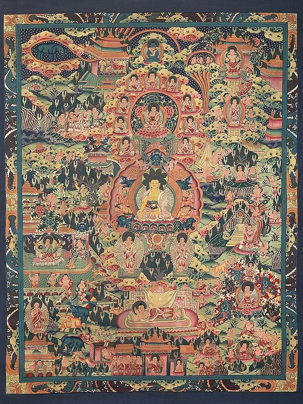 Hand-Painted Buddha Life | Tibetan Thangka Painting