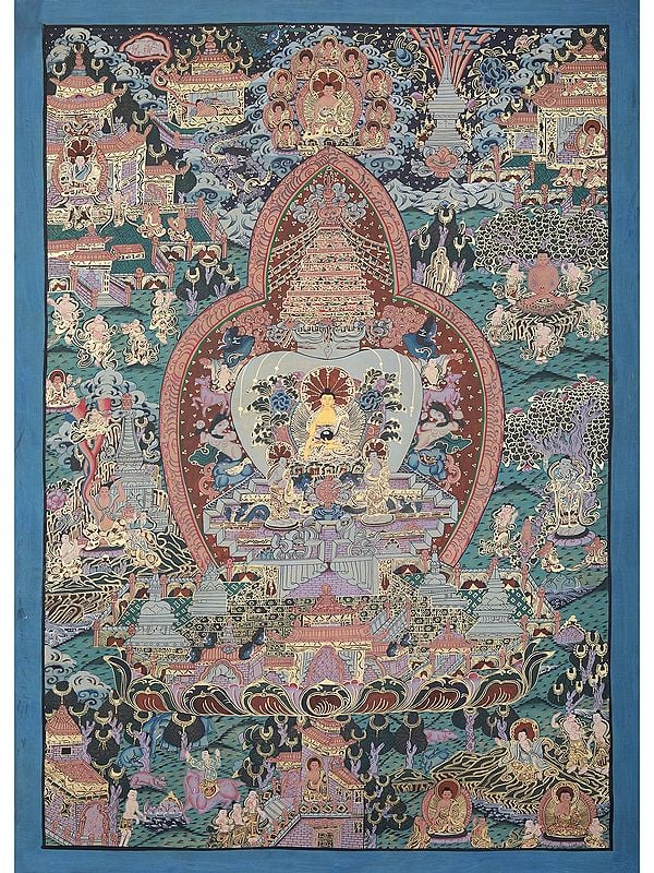 Buddhist Hand-Painted Thangka Of Buddha Life Story | Tibetan Thangka Painting