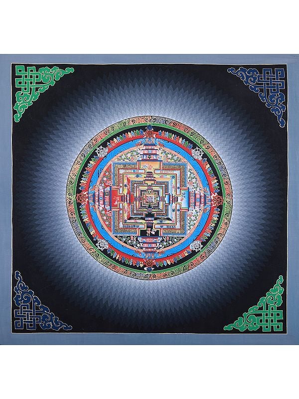 Detailed Tibetan Mantra Mandala | Tibetan Thangka Painting