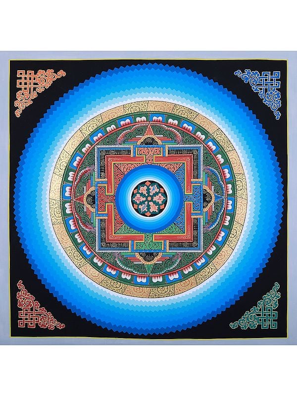 Fine Detailed Mantra Mandala | Tibetan Thangka Painting