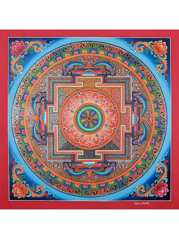 Tibetan Buddhist Mandala Art | Brocadeless Thangka Painting