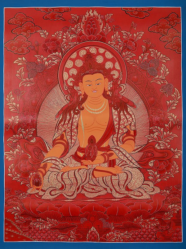 Amitabha Amitayus Buddha | Tibetan Thangka Painting