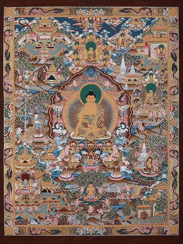 The Chakra Of Buddha Life | Tibetan Thangka Painting