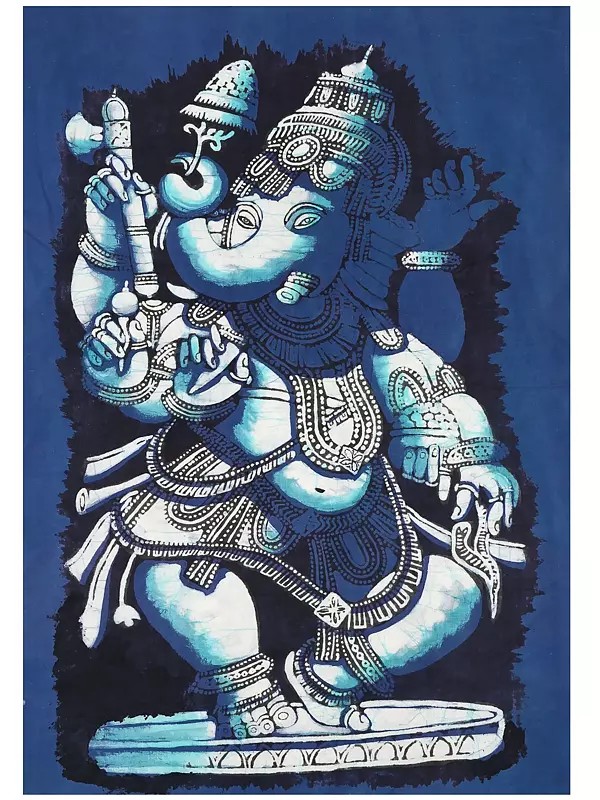 Dancing Lord Ganesha | Batik Paintng