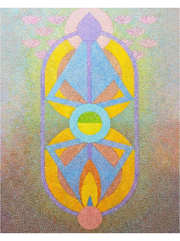 Celestial Shakti | Acrylic on Canvas | Painting by Padmanabh Bendre