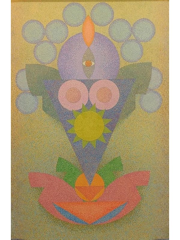 Tantric Sun Mandala | Acrylic on Canvas | Painting by Padmanabh Bendre